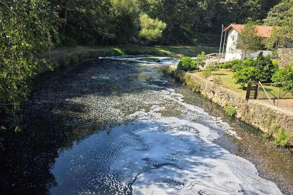 População de Oliveira de Azeméis revoltada com poluição do rio UI, crime ambiental.
