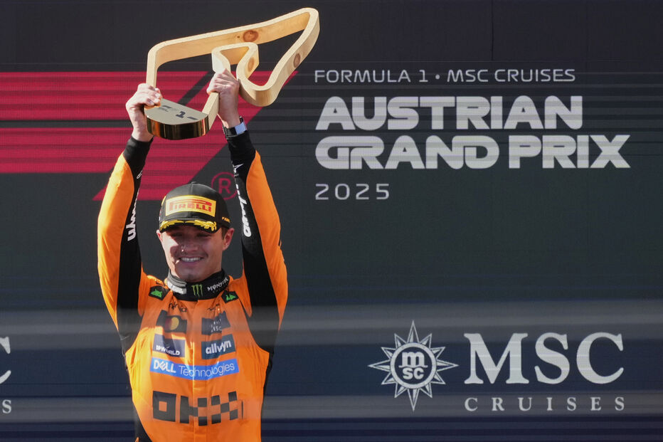 Lando Norris vence GP da Áustria de Fórmula 1 em Spielberg, com Piastri em 2º