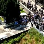 Imagens de drone mostram pessoas a chegar ao velório de Diogo Jota e André Silva