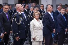 Ministra Maria Lúcia Amaral e diretor da PSP, Luís Carrilho, em cerimónia de aniversário da PSP