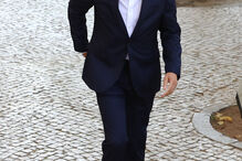 João Gil no funeral de Luís Jardim, na Basílica da Estrela, em Lisboa