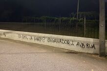 Mensagens contra Villas-Boas grafitadas perto do complexo de treinos do Olival