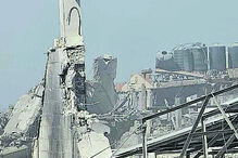 Igreja em Gaza após ataque israelita