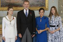Infanta Sofia em Lisboa com os pais, o Rei Felipe VI e a Rainha Letizia, e a irmã, Princesa Leonor