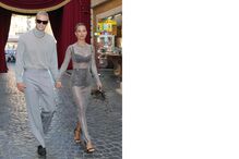 Haaland e namorada passeiam por Roma em evento de moda