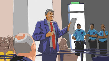 Julgamento de José Sócrates num minuto e meio de ilustrações exclusivas