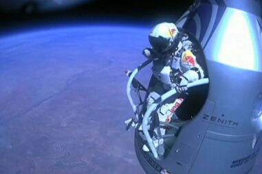 Recorde o momento em que Felix Baumgartner se tornou o primeiro homem a saltar da estratoesfera 