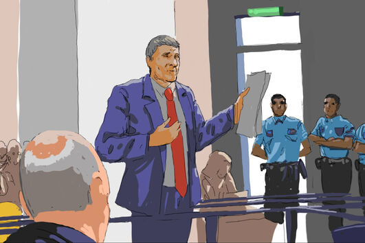 Julgamento de José Sócrates num minuto e meio de ilustrações exclusivas