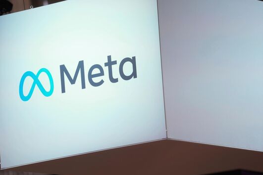 Logótipo da Meta, empresa de tecnologia e redes sociais