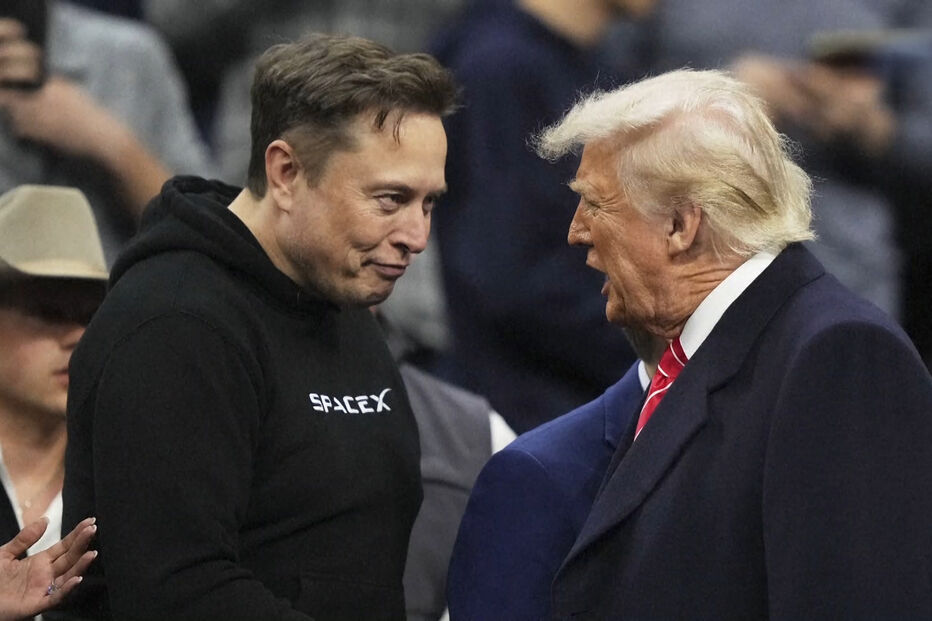 Donald Trump e Elon Musk juntos num evento