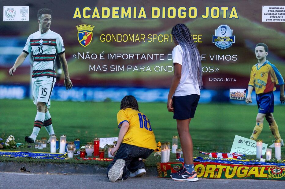 Homenagem a Diogo Jota na academia em Gondomar