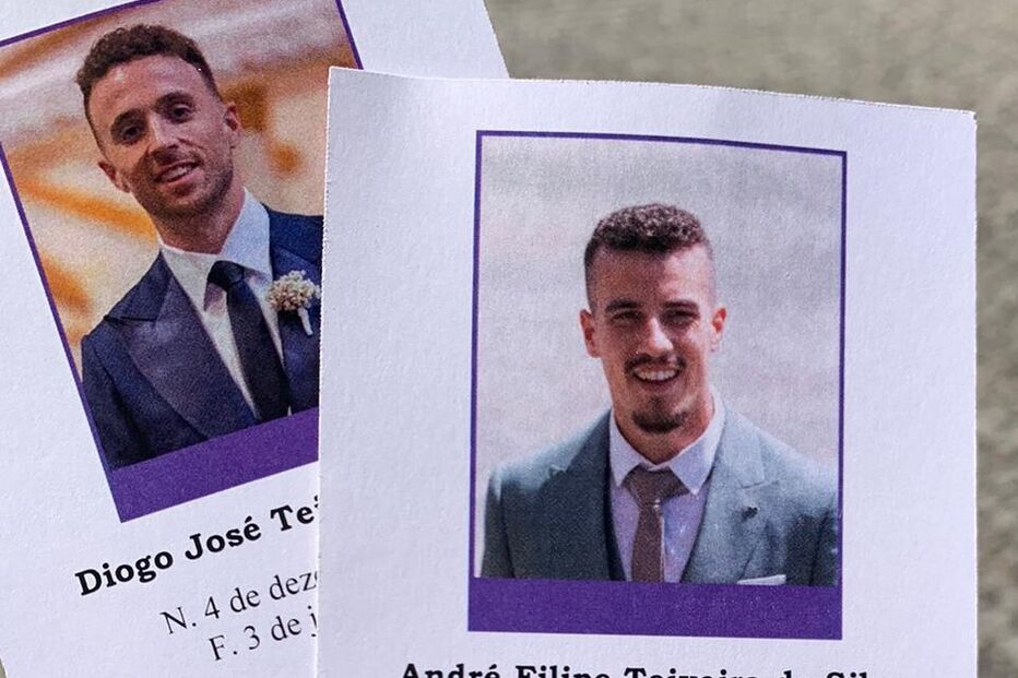 Diogo Jota e André Silva faleceram em 2025, lê-se nas mensagens