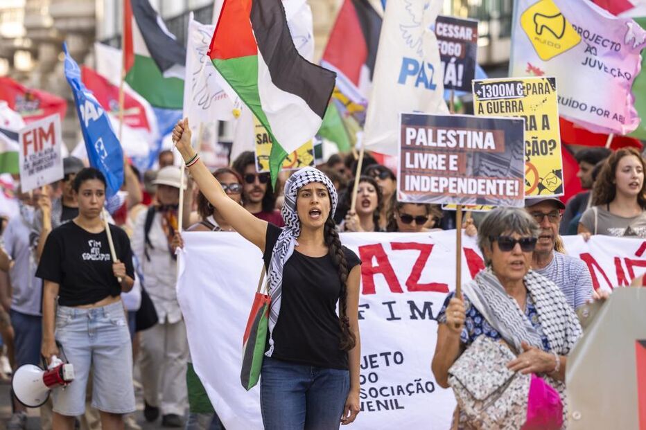Manifestação em Lisboa defende a Palestina livre e o fim da violência em Gaza