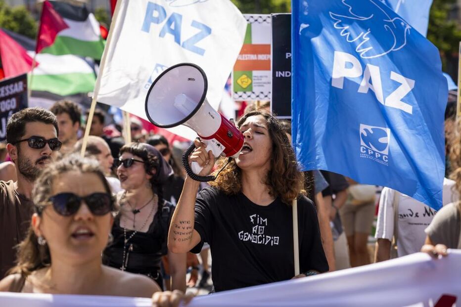 Centenas protestam em Lisboa por cessar-fogo em Gaza e apoio à Palestina