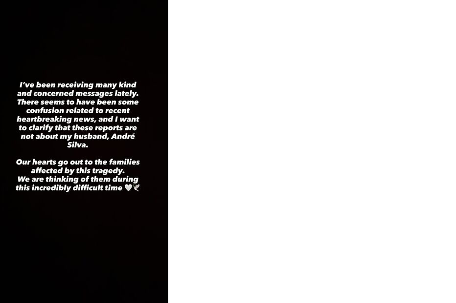 Mulher de André Silva desmente notícia sobre a morte do marido
