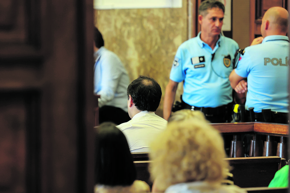 Fernando Valente na última sessão do julgamento, em que foi absolvido pelo tribunal 