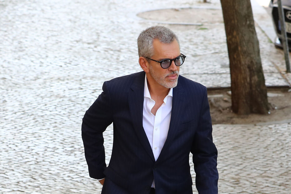 João Gil no funeral de Luís Jardim, na Basílica da Estrela, em Lisboa