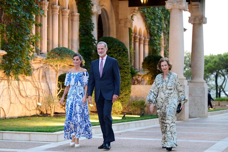 Família real espanhola em Marivent, residência de verão