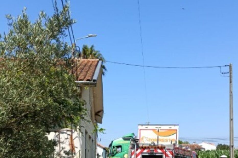 Despiste de camião em Oliveira de Azeméis