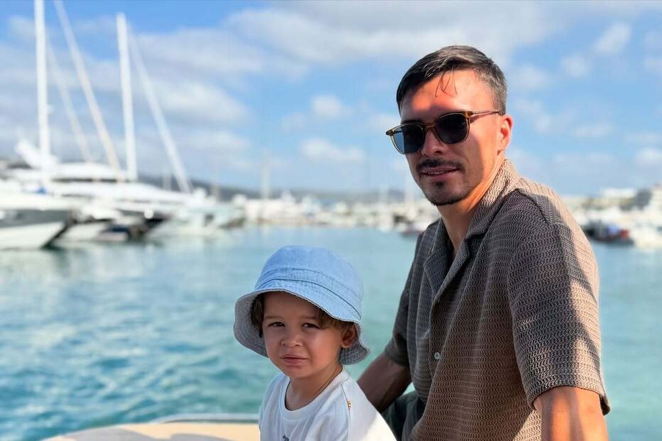 João Palhinha de férias com o filho, João Maria, num destino soalheiro