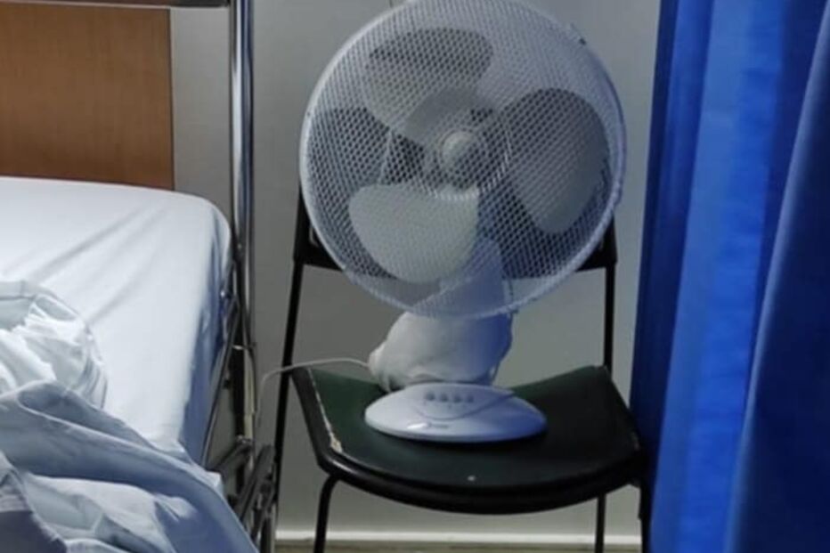 Ventilador tenta aliviar calor no IPO do Porto com doentes oncológicos