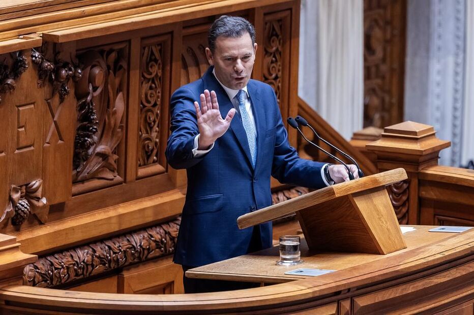 Luís Montenegro durante o debate sobre o Estado da Nação