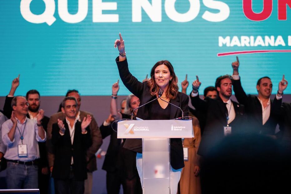 Mariana Leitão na convenção da Iniciativa Liberal