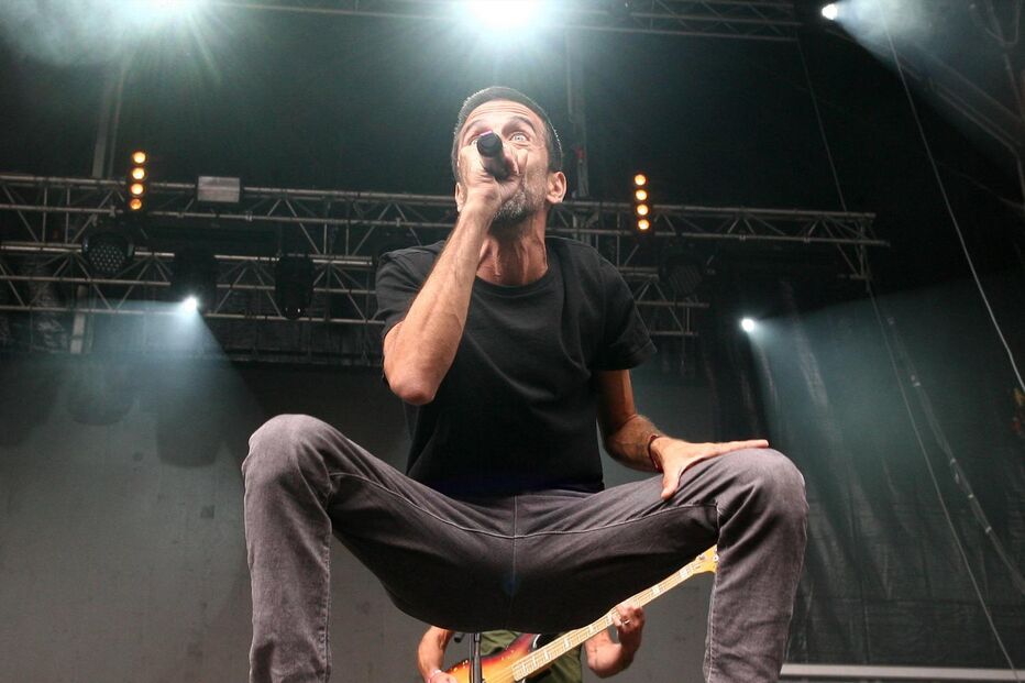 Músico atua num festival de verão