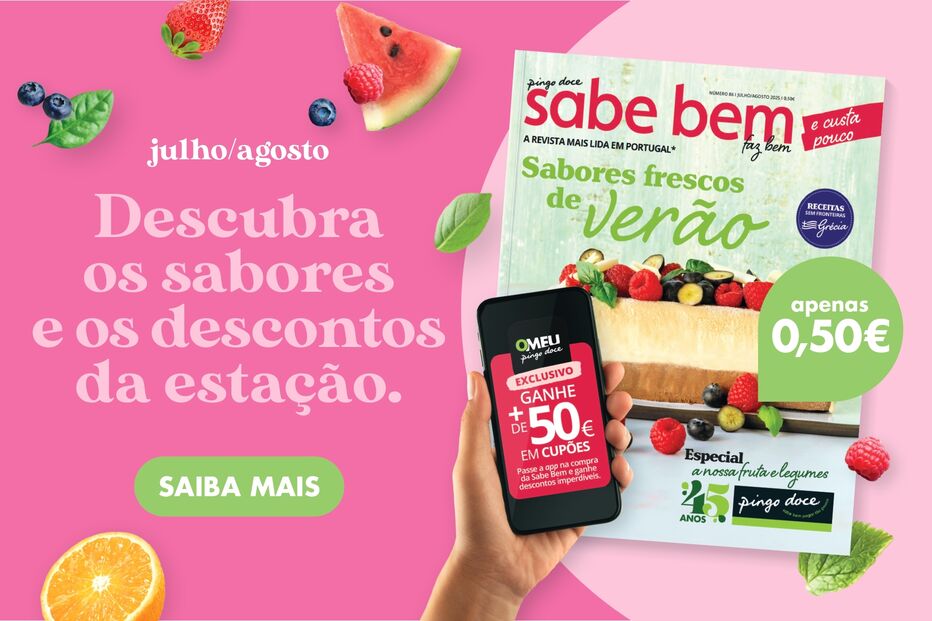 Sabores frescos de verão, receitas da Grécia e cupões no Pingo Doce