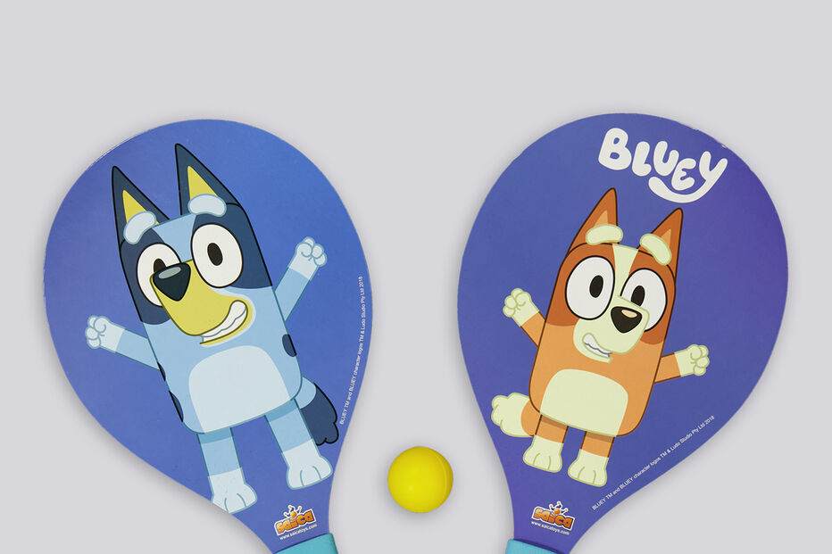 Raquetes de praia do Bluey e Bingo para diversão ao ar livre
