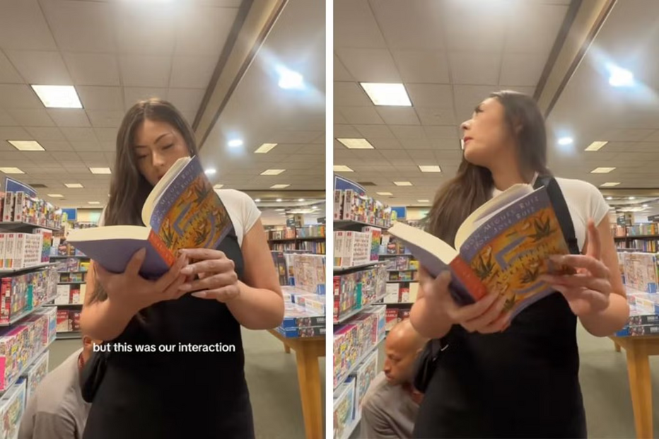 Vídeo mostra uma interação numa livraria com um indivíduo suspeito de assédio