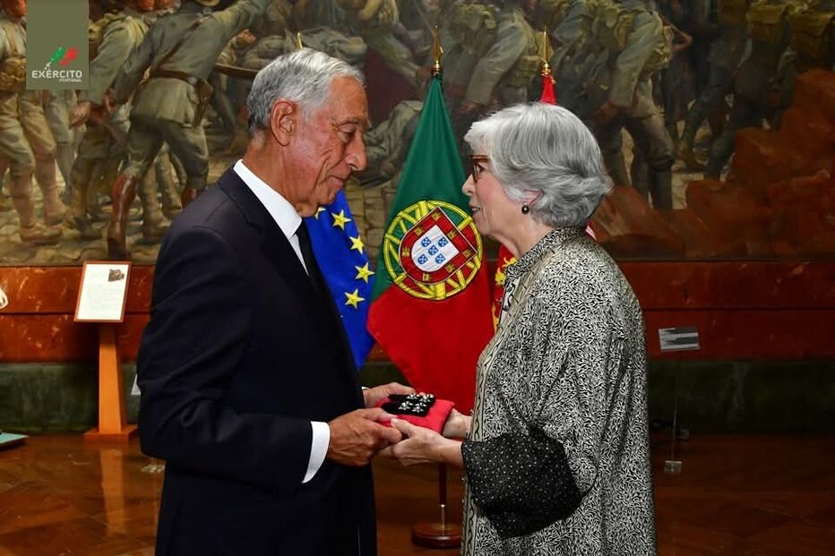 Cerimónia de homenagem a Vasco Rocha Vieira, presidida por Marcelo Rebelo de Sousa, no Museu Militar de Lisboa