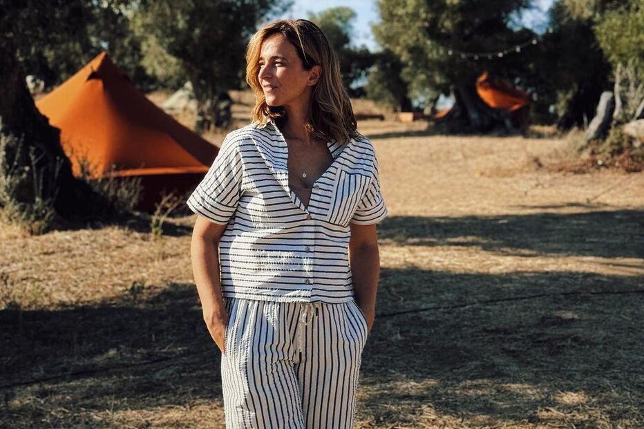 Sara Prata no Alentejo, após susto com fogo posto durante as férias.
