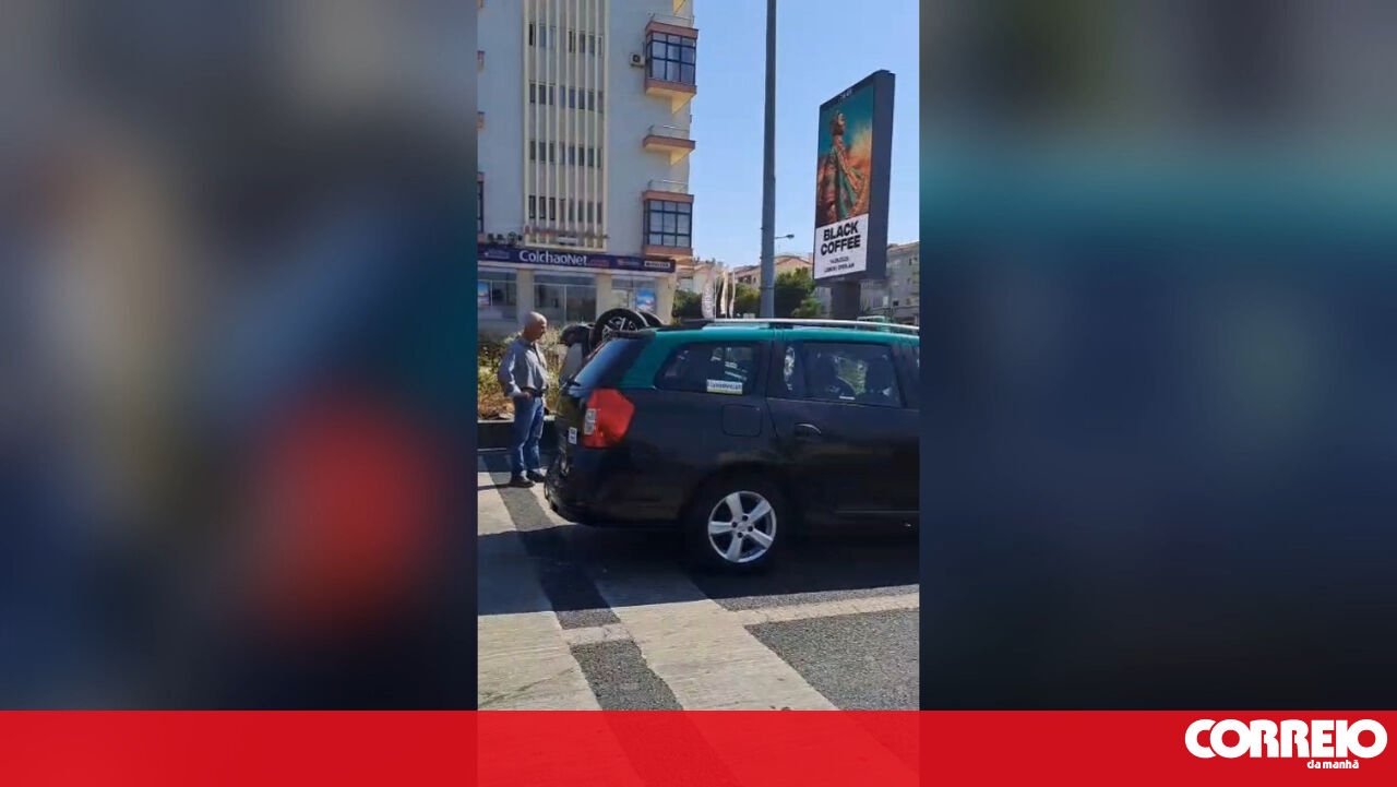 Shocking Collision in Lisbon: 20-Year-Old and 10-Year-Old Injured in Rollover Accident