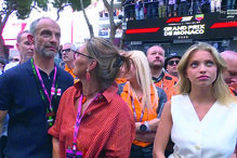 Margarida Corceiro e Lando Norris juntos no Grande Prémio de Mónaco