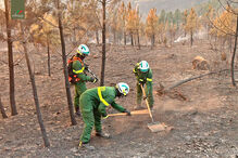 Militares do Exército em vigilância e rescaldo de incêndios florestais em Portugal