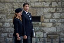 Justin Trudeau e esposa marcam presença num evento