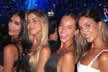 Margarida Corceiro com amigas em Miami