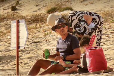 Palmeirim esteve  na praia do Gigi com  os dois filhos, Tomás  e Matias, e a mulher