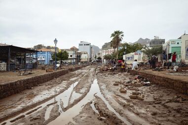 Rasto da tempestade na ilha de São Vicente, Cabo Verde