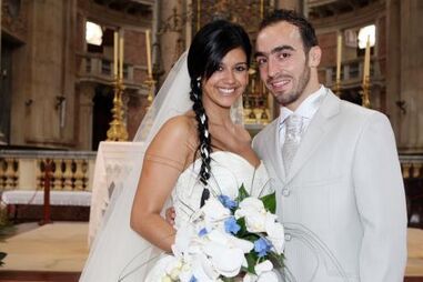 Ana Duarte e Ricardinho no seu casamento em 2010