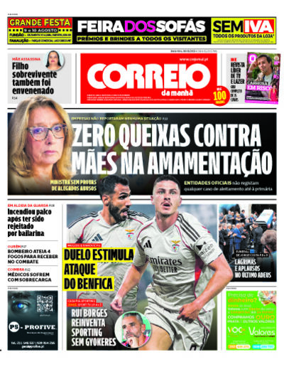 Capa de sexta-feira, 08 de agosto de 2025