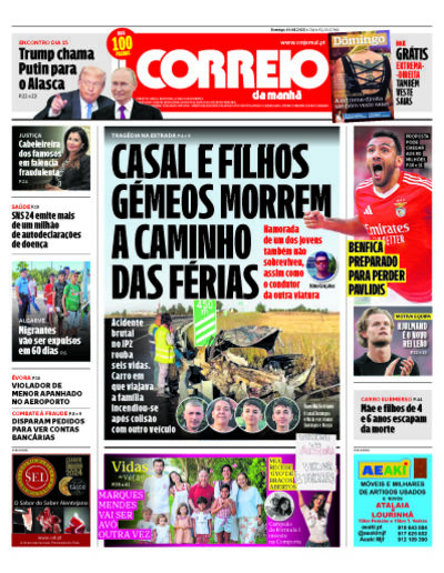 Capa de domingo, 10 de agosto de 2025