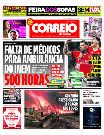 Capa de sexta-feira, 15 de agosto de 2025