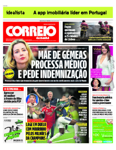 Capa de quarta-feira, 27 de agosto de 2025