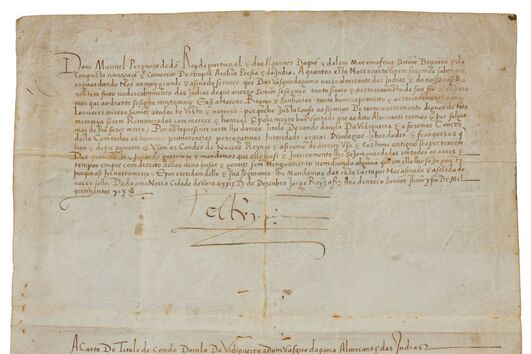 Carta régia de D. Manuel I sobre Vasco da Gama