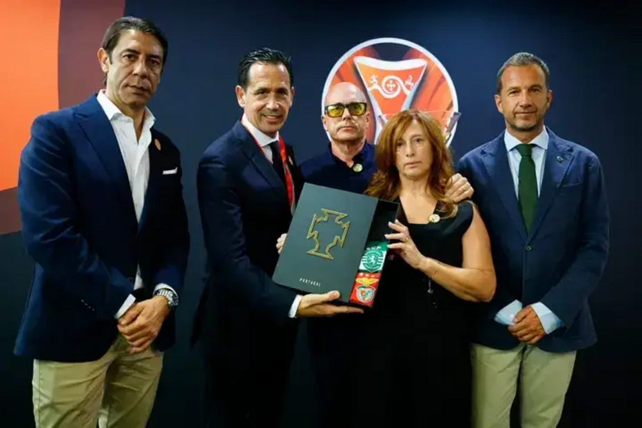 Homenagem a Diogo Jota com a presença da viúva Rute Cardoso no Estádio do Algarve