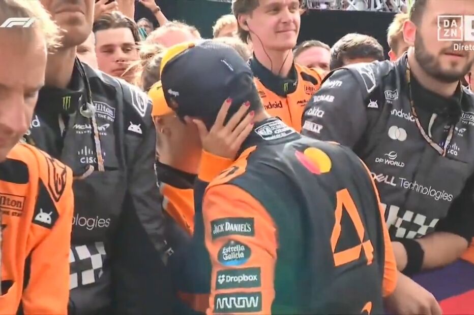 Margarida Corceiro e Lando Norris celebram vitória no GP da Hungria com beijo apaixonado