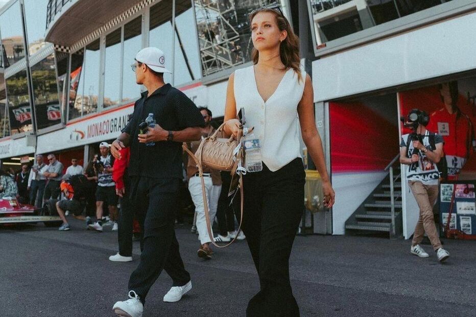 Margarida Corceiro e Lando Norris