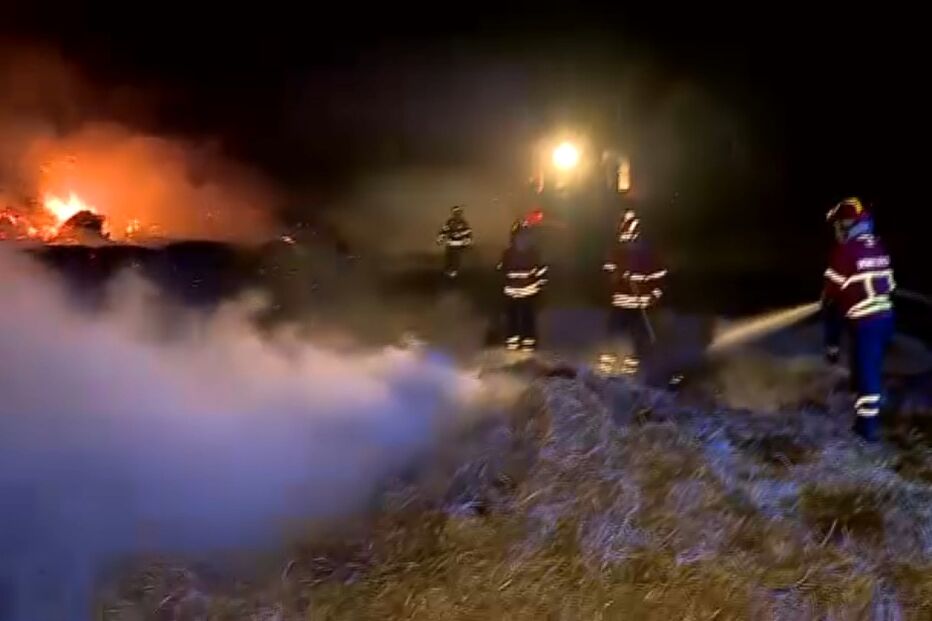 Palha em chamas em Amarante